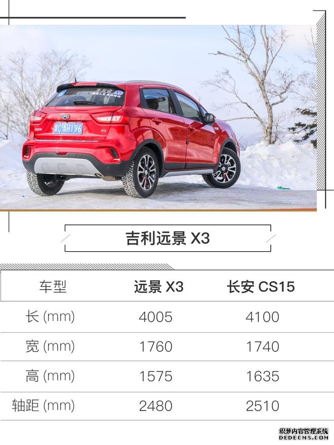 雪乡试驾吉利远景X3 六万元的SUV体验