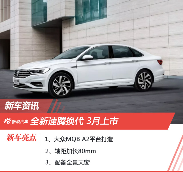 挑战B级车空间? 全新一代速腾3月上市